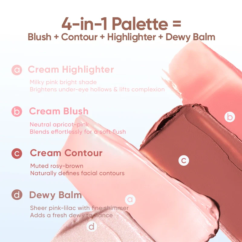 2 in 1 Blush Highlight Palette - Image 3