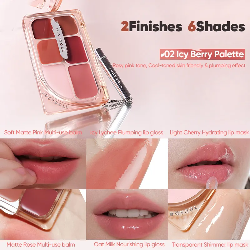 6-Color Multi-Use Lip Palette - Image 6
