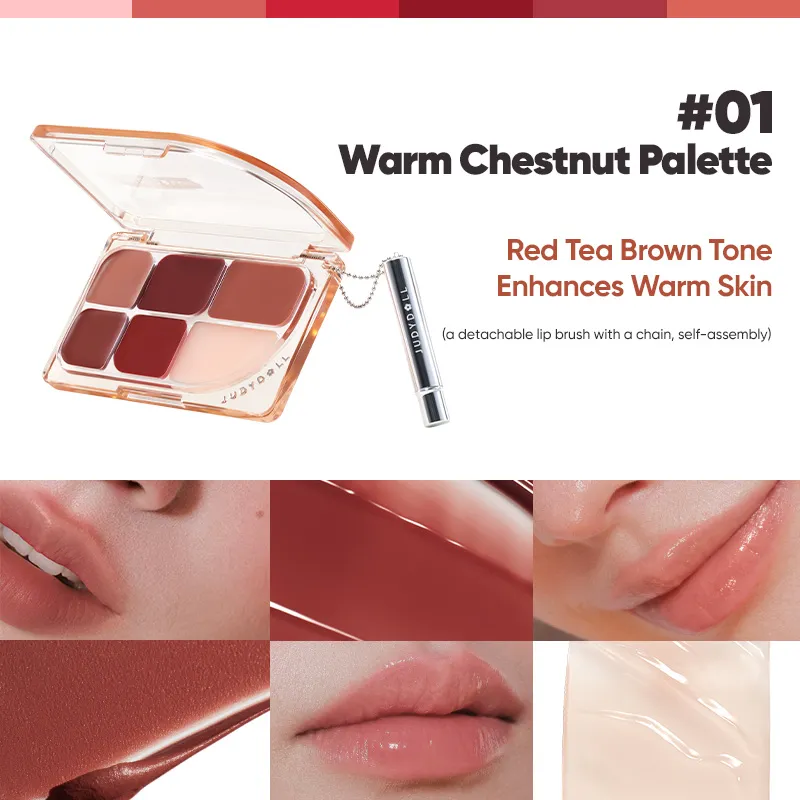 6-Color Multi-Use Lip Palette - Image 8