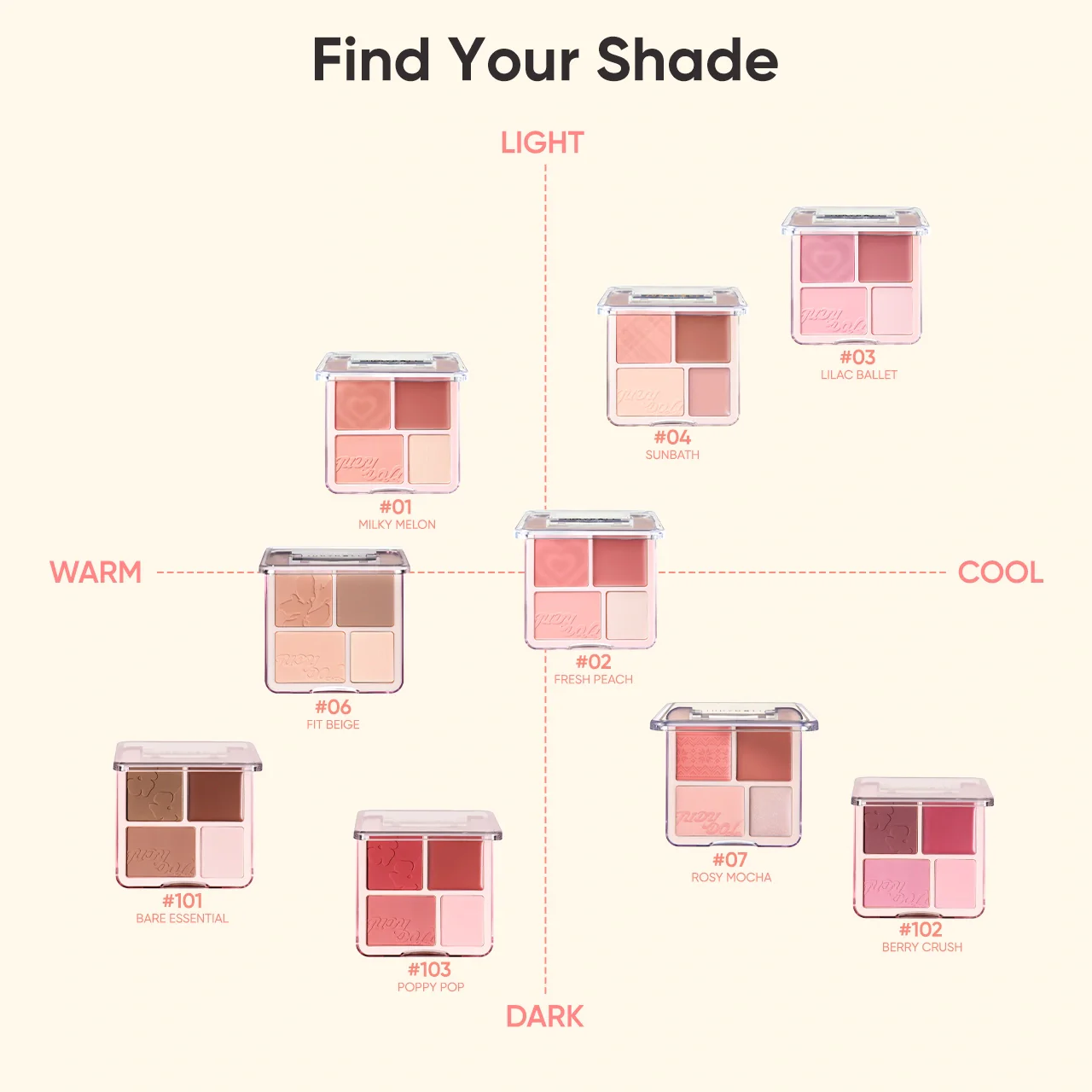 2 in 1 Blush Highlight Palette - Image 4