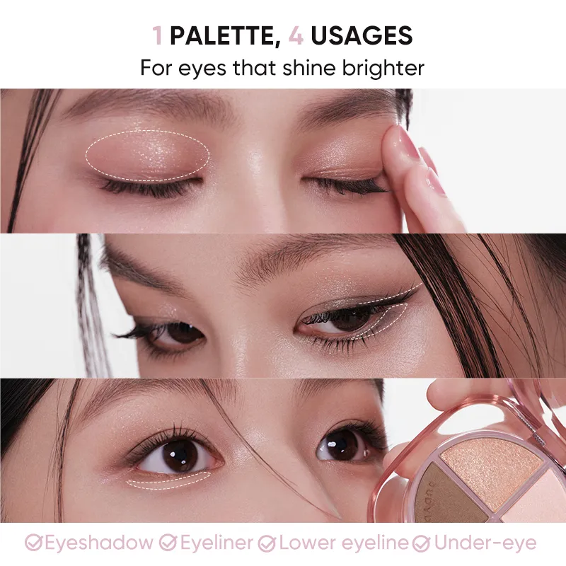 Glazed Beauty: 4-Shade Eyeshadow Palette - Image 5