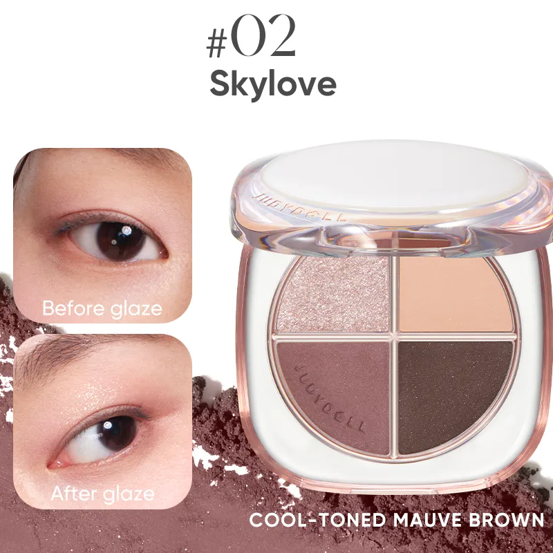 Glazed Beauty: 4-Shade Eyeshadow Palette - Image 7
